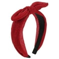 thumbnail image 4 of Holiday Time Red Top Knot Headband, for Women and Teens, 4 of 4