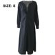 thumbnail image 2 of Vestidos Casuales para Mujer Vestido De Manga Larga con Cuello En V Vestidos Informales Sueltos （Negro）,S, 2 of 6
