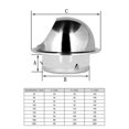 thumbnail image 2 of Ventilation Cover Thickened Easy Installation Long Durability Stainless Steel Round Bull Nosed Extractor Wall Vent Outlet for Home Office Restaurant M, 2 of 3