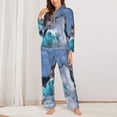thumbnail image 2 of Fotbe Lighthouse in Havana Conjunto de Pijama de Manga Larga para Mujer con Estampado, Ropa de Dormir de 2 Piezas, Conjunto de Casa Suave y Cómodo con Bolsillos-Large, 2 of 7