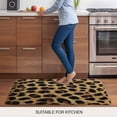 thumbnail image 5 of Leopard Print Doormat Outdoor Entrance 20"x31.5", Brown Yellow Retro Animal Fur Pattern Absorb Moisture Dirt Door Mats, Non-Slip Rubber Backing Floor Mats Indoor, Low-Profile Front Door Rugs, 5 of 9