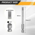 thumbnail image 2 of Uxcell 4pcs SL5 Puntas de Destornillador Ranurado 5mm Punta Ranurada Vástago Hexagonal de 1/4" Longitud de 75mm (3") Cabeza Plana Magnética Brocas de Acero S2 Destornillador Industrial, 2 of 7