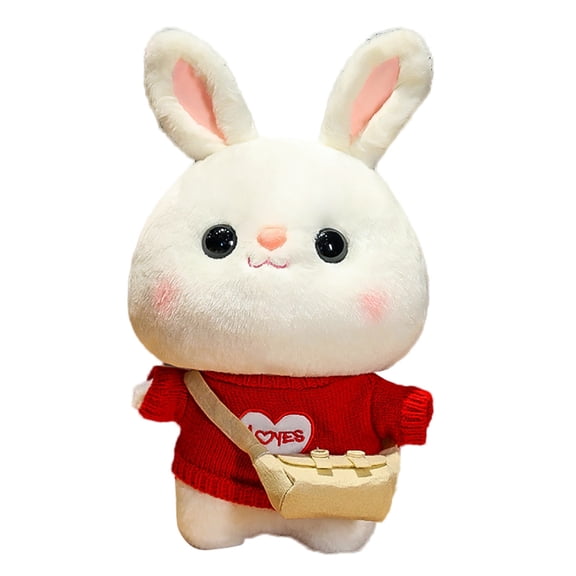 EUBUY Plush Doll Cute Cartoon Rabbit Stuffed Toy Soft Plush Cuddly Cushion Plush Throw Pillow for Children Boys Girls