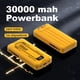 thumbnail image 3 of Power Bank Pila Batería Recargable Kimhi Carga Super Rapida 30,000mah Portatil Con 3 Cables 1 Puerto Usb 1 Puerto Tipo C Cargador Para Celular Tablet Banco De Energia Pantalla Led 1pz, 3 of 6