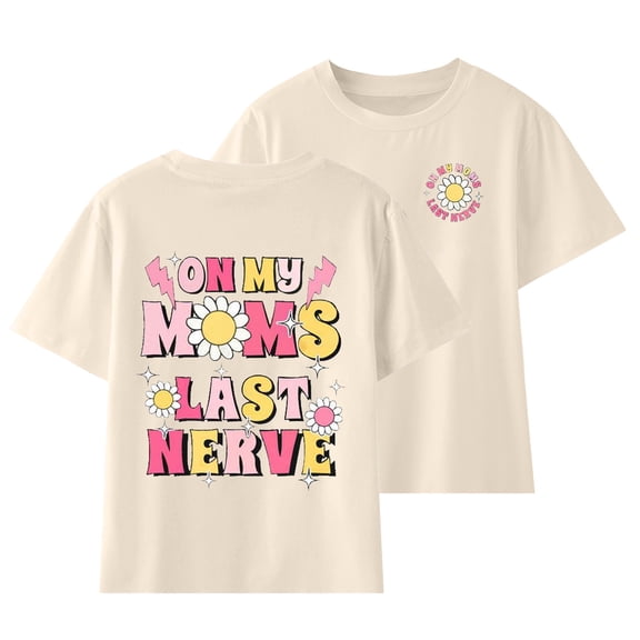 Zwiiyzr 3-14Y Toddler Baby Boys Girl Summer Shirt Comfortable Solid Color Print Round Neck Short Sleeve Cotton T-Shirt Top Beige