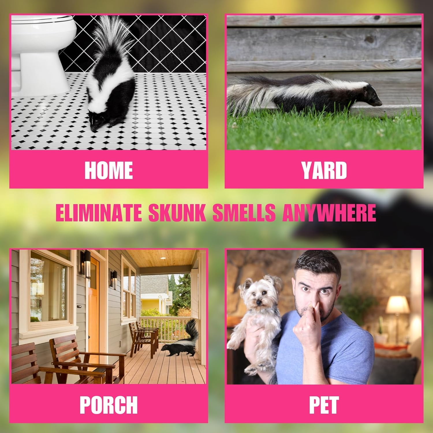 SMELLEZE Eco Skunk Spray Odor Eliminator: 50 lb. Powder Gets Foul Stench Out
