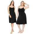 thumbnail image 2 of Stretch Is Comfort Women's Tank Camisole Flowy Midi Dress Black X-Large, 2 of 3