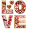 thumbnail image 1 of GFHFHITJ LOVE Charcuterie Board Letters with Dipping Saucers, 1 of 8