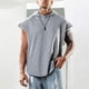 thumbnail image 3 of Chaleco sin mangas con capucha para hombre, 96 % poliéster, para fitness, jersey de entrenamiento con tejido transpirable, tallas estadounidenses M-XXXL, gimnasio/deporte, 3 of 3