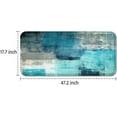 thumbnail image 3 of Home Decor Personalized Memory Foam Anti-Fatigue Kitchen Floor Mat,Turquoise and Grey Abstract Art Painting,Comfort Office Standing Area Rug Carpet Non Slip,47.2" x 17.7", 3 of 6