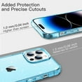 thumbnail image 2 of JETech Glitter Case for iPhone 14 Pro Max 6.7-Inch, Bling Sparkle Shockproof Phone Bumper Cover, Cute Sparkly for Women and Girls (Blue), 2 of 7