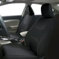 thumbnail image 2 of FH Group Universal Fit Black Cloth Car Seat Cover For Truck SUV Van - 2 Front Seats, 2 of 4