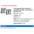 thumbnail image 2 of Front Alignment Caster Camber Kit - Compatible with 2000 - 2013 Chevy Suburban 2500 2001 2002 2003 2004 2005 2006 2007 2008 2009 2010 2011 2012, 2 of 3