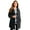 Black, variant on Women's Plus Size Mid Length Teddy Faux Fur Coat