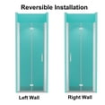 thumbnail image 6 of 36" x 72" Bifold Glass Shower Door with Tempered Glass Folding Bathroom Shower Doors with Stainless Handle Frameless Shower Panel with Chrome Finish, 6 of 9