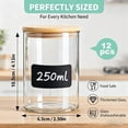 thumbnail image 4 of MEGADOO 8.45oz Glass Spice Jars with Bamboo Lids, 12 Pack Airtight Seasoning Containers with Labels, 4 of 9
