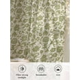 thumbnail image 6 of Sheer Curtains 84 Inches Long, Green Floral Semi Sheer Curtains Light Filtering Window Treatment, Vintage Rustic Botanical Spring Privacy Voile Drapes for Living Room Bedroom 52x84 Inch, 6 of 7