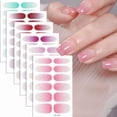 thumbnail image 4 of Buy 2 Get 1 Free Semi Cured Gel Nail Strips, Red Glitter Ombre Nail Wraps, Long Lasting Nail Stickers for DIY Manicure, Salon-Quality Nail Art Decals for Women, 4 of 10