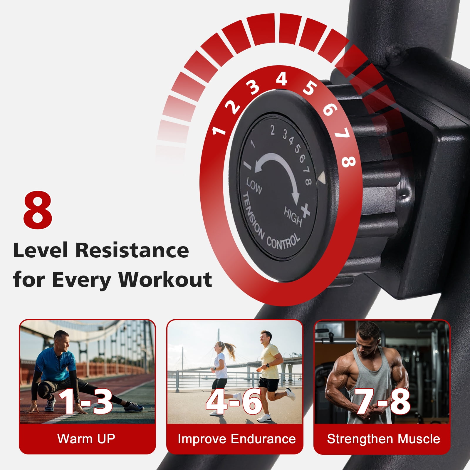 HooKung X Bike Foldable Stationary Bike, Folding Upright Exercise Bike for Home