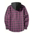 thumbnail image 4 of BLVB Kids Little Boys Girls Long Sleeve Button down Hooded Plaid Shirt Fall Fashion Jacket Outwear Clothes, 4 of 7