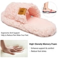 thumbnail image 4 of Ecetana House Slippers for Women Open Toe Fuzzy Slippers Slides Memory Foam Indoor House Shoes, 4 of 6