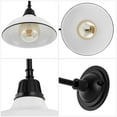 thumbnail image 5 of JONATHAN Y Aurora 12.25" 1-Light Farmhouse Industrial Indoor/Outdoor Iron LED Gooseneck Arm Outdoor Sconce, White, 5 of 7
