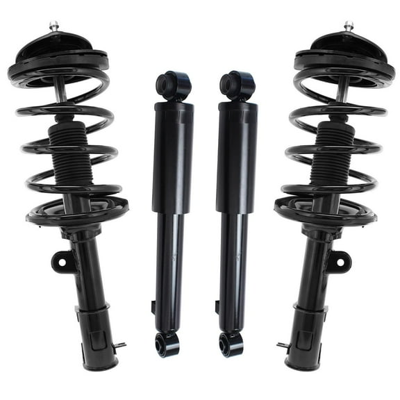 Detroit Axle - 2.7L Struts Shocks for Hyundai 2007 2008 2009 Santa Fe [GLS], 2 Front Struts with Coil Spring 2 Rear Shock Absorbers Replacement Suspension Kit