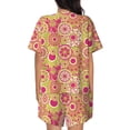 thumbnail image 3 of Lsque Yellow Flowers Women's Short-Sleeved Pajama Set - 2 Piece Soft and Lightweight Sleepwear Set-Medium, 3 of 9
