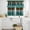 Turquoise Brown, variant on Teal Blue Brown Kitchen Curtains Sets for Windows 24 Inch Length, Home Vintage Farmhouse Retro Wooden Rod Pocket Window Treatments Tier Curtains and Valances Set for Bedroom/Bathroom