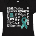 thumbnail image 4 of Inktastic Ovarian Cancer- Together We Will Win Boys or Girls Baby Bodysuit, 4 of 5