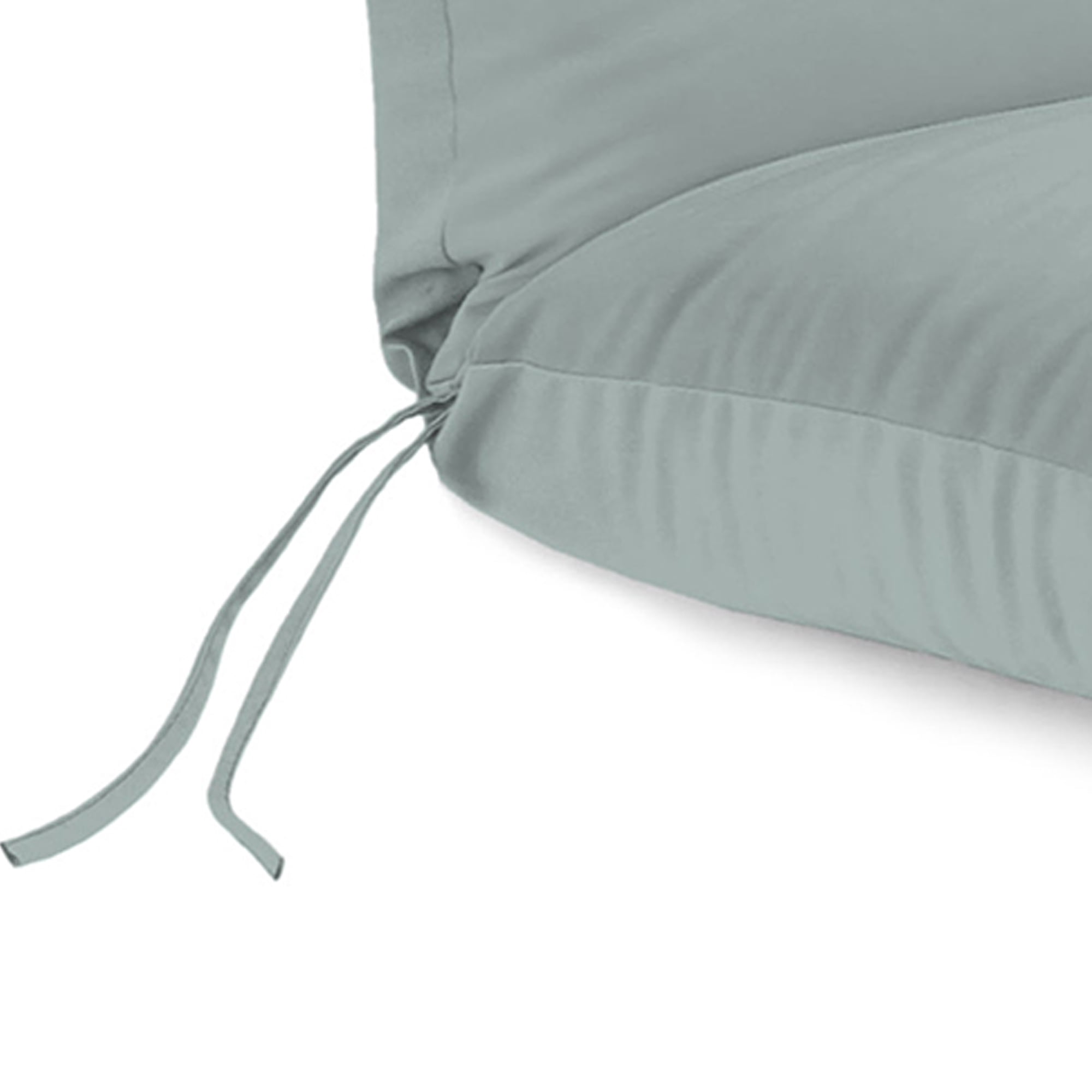 Jordan Manufacturing Sunbrella 74" x 22" Cast Silver Gray Solid Rectangular Outdoor Chaise Lounge Cushion with Ties and Hanger Loop