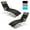 Gray, variant on Costway 2PCS  Outdoor Folding Chaise Lounge Chair w/Cushion Gray