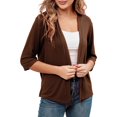 thumbnail image 2 of Kureaily Women's Lightweight Cardigan Elegant Sun Knit Sweater Soft Loose Fit Casual Cover Up Outerwear Stretchy Sleeve Button Down Cardigan, 2 of 5