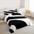 thumbnail image 3 of Homewish Geometric Striped Queen Comforter Set,Modern Abstract Artistic Bedding Sets,Black White Bedding Comforter Set For Girls Kids,Luxury Bedroom Decor,3 Pieces, 3 of 8
