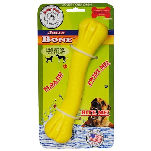 Jolly Pets Jolly Bone Dog Toy, 6", Yellow