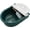 dark green, variant on Automatic Waterer Bowl Large Horse Waterer with Float Valve and Drain Plug Automatic Water Feeder Dispenser Bowl for Sheep Horse Cow Pig Plastic (Dark Blue)