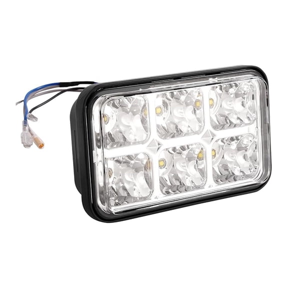 Golf Cart LED Headlight Clear Lens Compatible with EZGO Workhorse Models/ 1980-1994 EZGO Marathon/ 1996-Up EZGO ST350 Headlight Housing