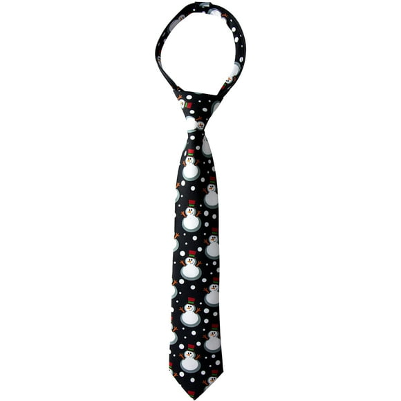 Spring Notion Boys Printed Christmas Theme Pretied Zipper Tie