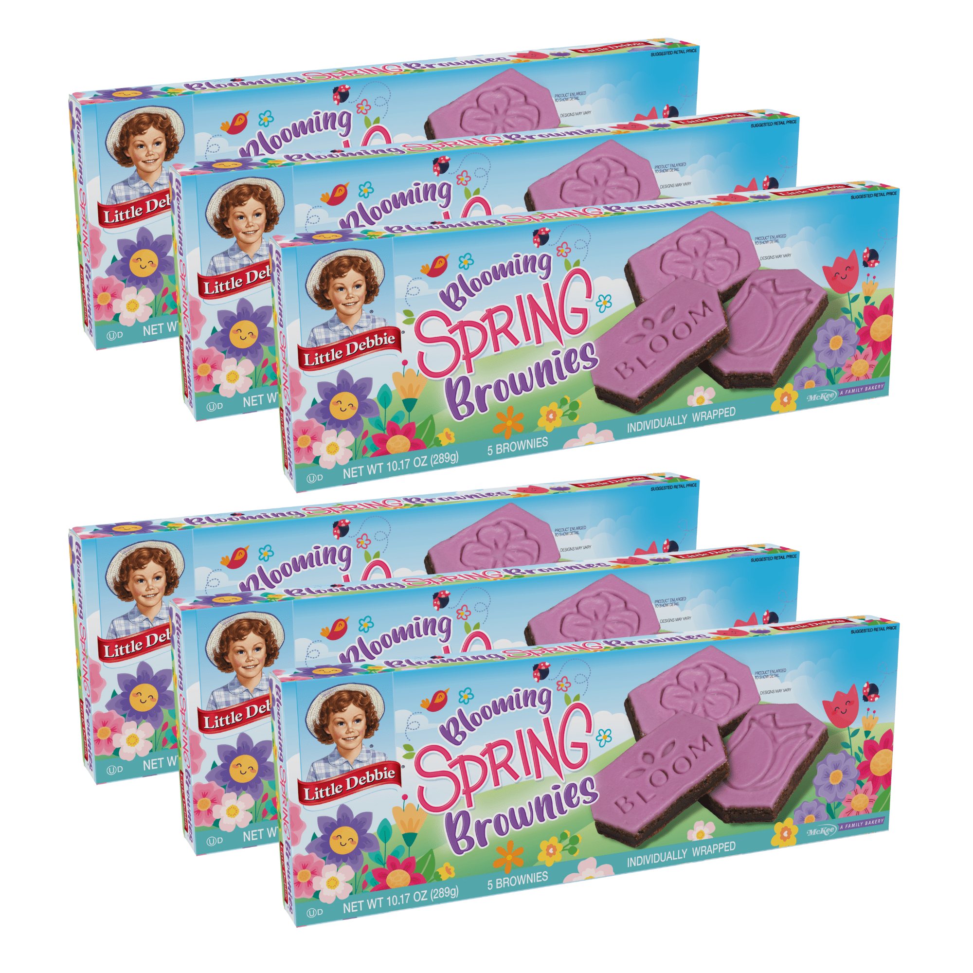 Little Debbie Blooming Spring Brownies, 6 Boxes, 30 Individually