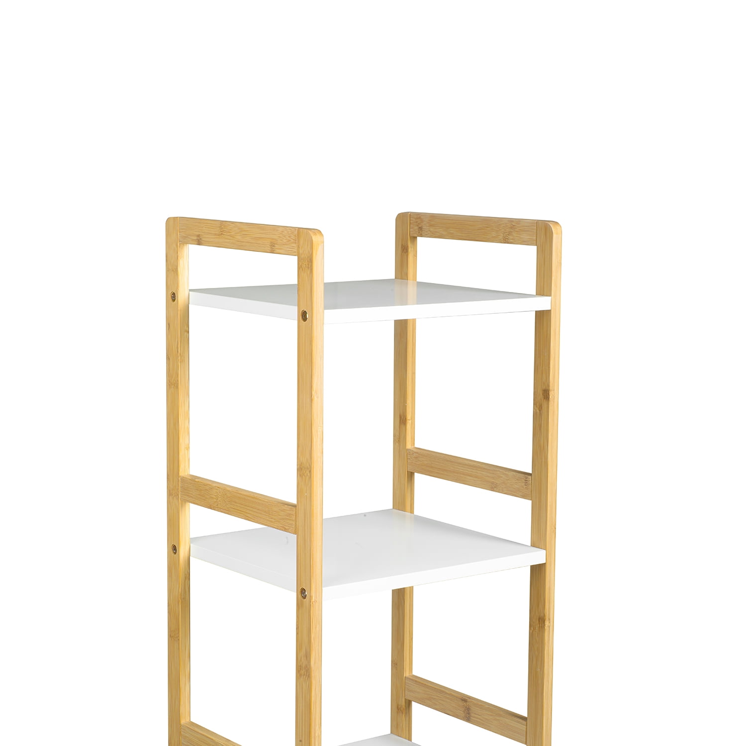 Kadyn Bathroom Floor Shelf, Freestanding Tower Shelf for Living Room, Organizer Stand Storage Shelves Rack Unit with Open Shelving Unit, Gold