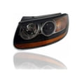 thumbnail image 4 of Headlight - Compatible/Replacement for '10-12 Hyundai Santa Fe - Halogen With Orange Light-Bar On Bottom, Black Bezel - Pair, Left Driver + Right Passenger Set - 921020W100, 921010W100, 4 of 4