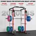 thumbnail image 5 of ALLVIATE 7‑in‑1 Power Cage Squat Rack, Smooth Aluminum Alloy Pulley System, 2000lbs Heavy‑Duty Compact Home Gym, Dual Independent 2:1 Cable Crossover, 5 of 9