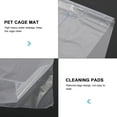TUIBELY 100pcs Clear Plastic Liners for Rabbit & Guinea Pig Cages
