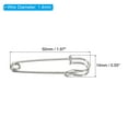 thumbnail image 2 of Uxcell Safety Pins 1.97 Inch Large Metal Sewing Pins Silver Tone 50Pcs, 2 of 5