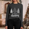 thumbnail image 6 of larppty Christmas Shirts for Women: Merry Christmas T Shirts Long Sleeve Christmas Tree Shirt Xmas Gift Blouse Tee Tops (Grey, 3XL), 6 of 8