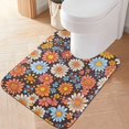 thumbnail image 2 of Yayeee Bath Rugs for Bathroom Floor Set of 2 Non Slip Fluffy Soft Absorbent Mat, Colorful Flowers, 2 of 7