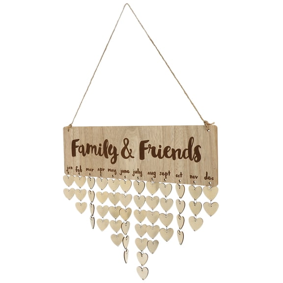 HOMEMAXS Birthday Wood Countdown Calendar Festival Birthday Hanging Calendar Decor