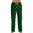 thumbnail image 2 of Zimjoy Mens Plaid Pajama Pant Elastic Waist Cozy Flannel Pajama Pants Lightweight Drawstring Soft Pj Pants Casual Warm Sleepwear Sleep Pant with Pockets, Dark Green L, 2 of 7