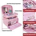 thumbnail image 4 of Bolsa organizadora de accesorios de costura SINGER de doble capa rosa, 4 of 8