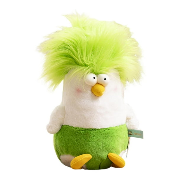 Divertido peluche de pato, figura de dibujos animados, decoración para coche, pato único, suave, lindo abrazo. Blanco